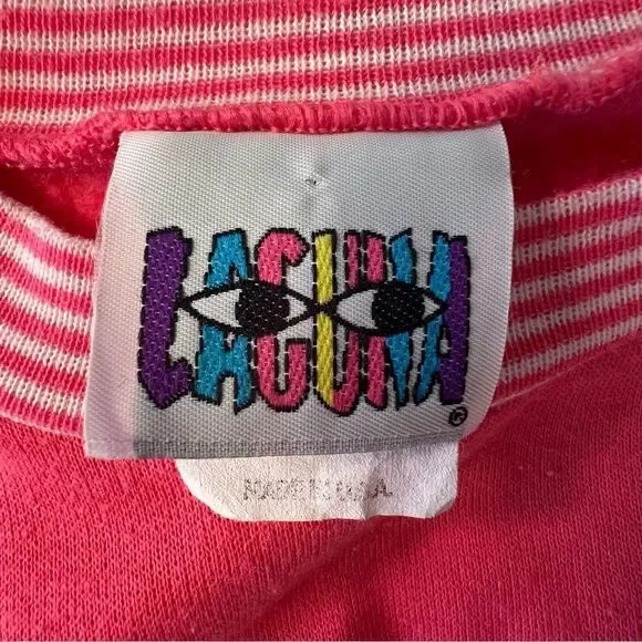 90s Spell out vintage sweater size M bubblegum pink - Picture 16 of 16